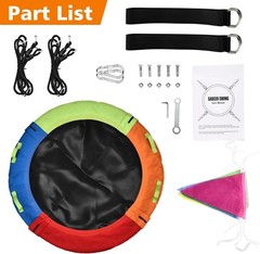 Tree Swing, Saucer Swing, 48 inch 900lbs Weight Capacity, with Adjustable Han…
