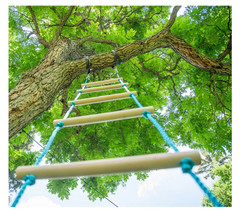 Trelines 7ft Rope Ladder: Wood Steps, 250lb Cap, Kids & Adults