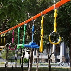 2-Pack Ninja Wheel Obstacle for Kids – 360° Rotatable Swing Monkey Wheel for …