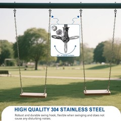 2-Pack Stainless Steel Swing Hangers Kit with 1500 LBS Load Capacity, Silent …
