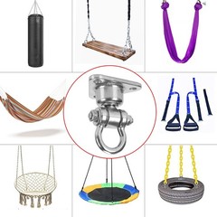 Silent Bearing Swivel Swing Hanger Stainless Steel Heavy Duty 180°+360° Swive…