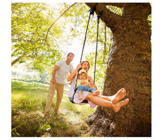 Wooden Swing Seat, Carbonized Hanging Wood Tree Swing 17.7 x 7.9 x 0.5 in for Ad