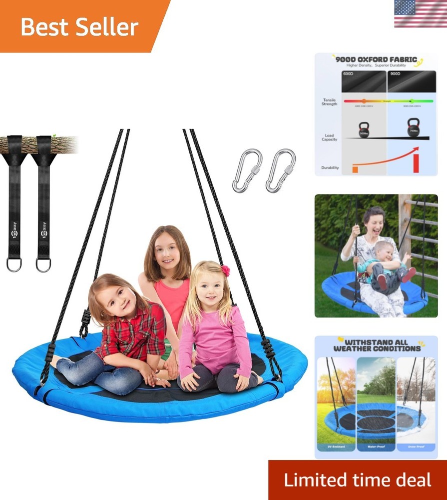 700lb 40 Inch Saucer Tree Swing for Kids Adults Outdoor 900D Oxford Waterproo…
