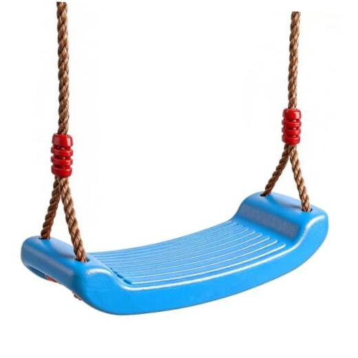 OYE Hard Plastic Swing Seat, Non Slip Tree Swing Set with Adjustable Blue