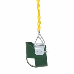 High-Back Half Bucket Toddler Swing – Coated Swing Chains, Fully Assembled