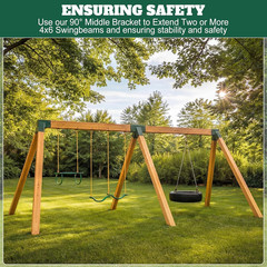3 Pcs Heavy Duty Swing Set Bracket Kit – 3 A-Frame Hardware for DIY Outdoor Play