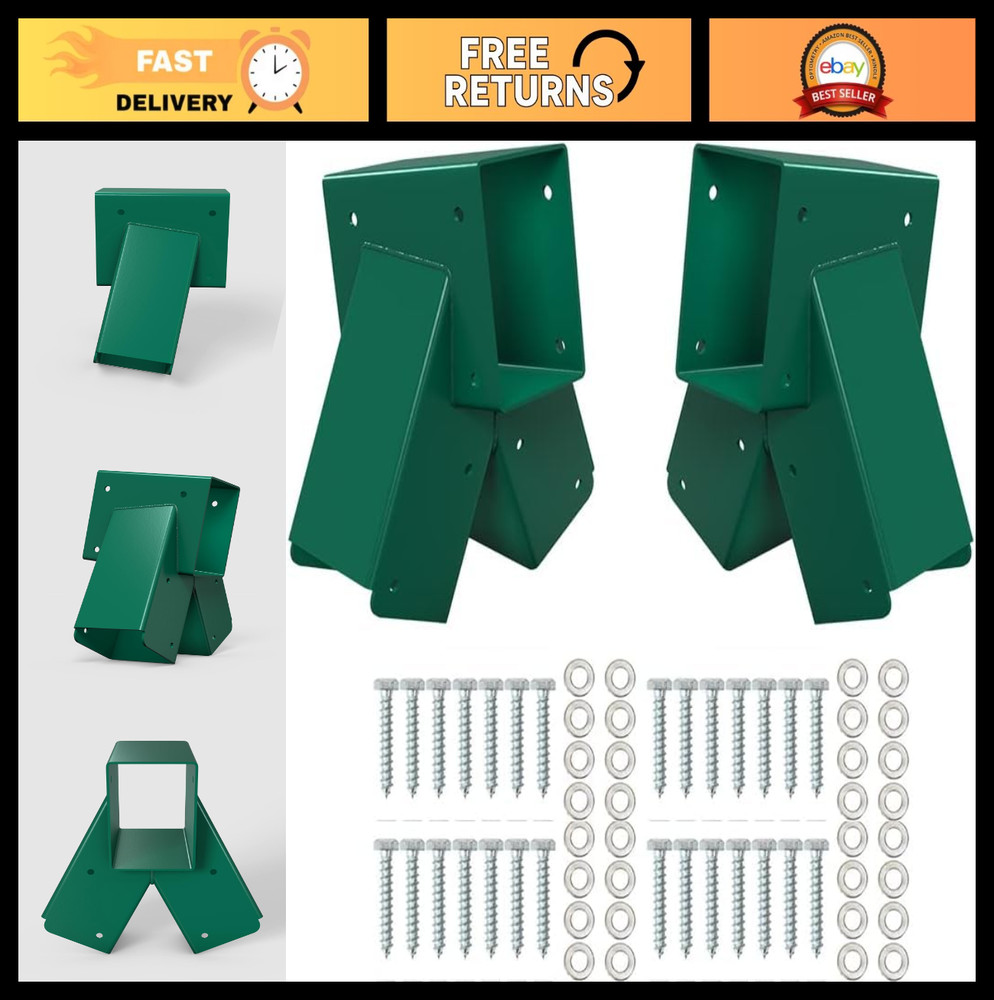2Pcs A-Frame Swing Set Brackets – Wooden Swing Hardware, Playground Parts, Green