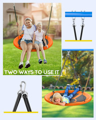 43″ Saucer Tree Swing for Kids Adult, 700Lbs Weight Capacity, Waterproof Flying