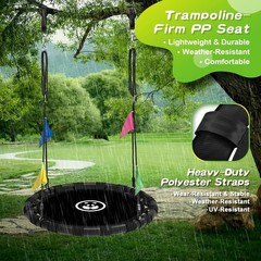 48 Inch Saucer Swing for Kids & Adults, 900lbs Weight Capacity Heavy Duty Tre…