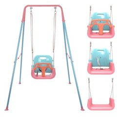3-in-1 Toddler Swing Set for Indoor/Outdoor Use – Baby Swing for Ages 6 Months+