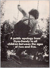 1970 Gym Dandy Vintage Toy Ad Small Children’s Playset Slide Swing Monkey Bars