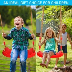 Swing Set Children Swing Plastic Swings with Easy Install Adjustable Rope Safe