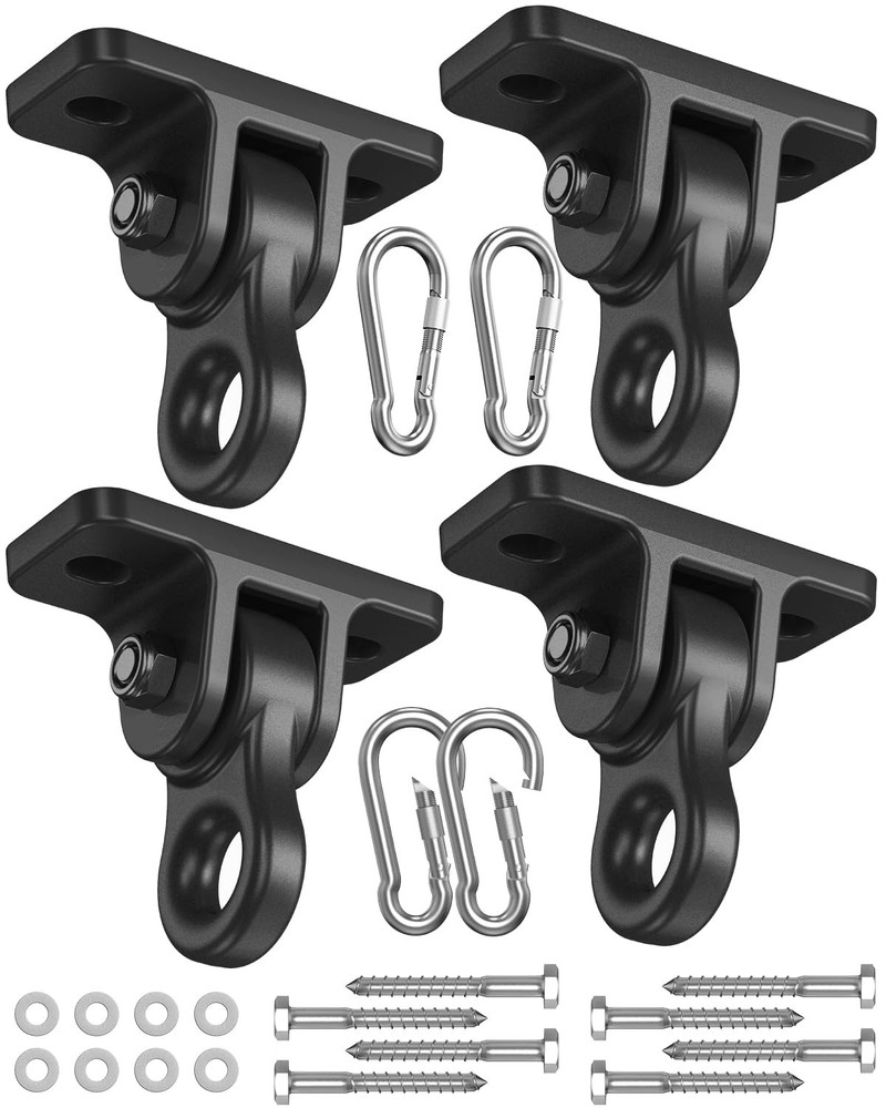 Heavy Duty Swing Hangers, Indoor-Outdoor Hooks, 4-Pack