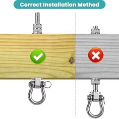 Heavy Duty Swing Hangers with Quiet Bearings, 3000 LB Capacity, Stainless Steel