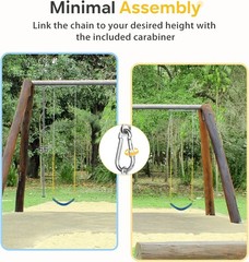 2-Pack Swing Seats for Swing Set, Support 330lb, Swings Replacement Kits with…