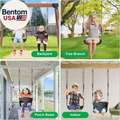 Heavy Duty Swing Seats for Kids & Adults, High‑Back Full Bucket Toddler Swing &