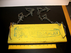 VINTAGE 1950’S MERRIPLAY ORIGINAL WOOD SWING WITH CHAIN LINKS – RARE