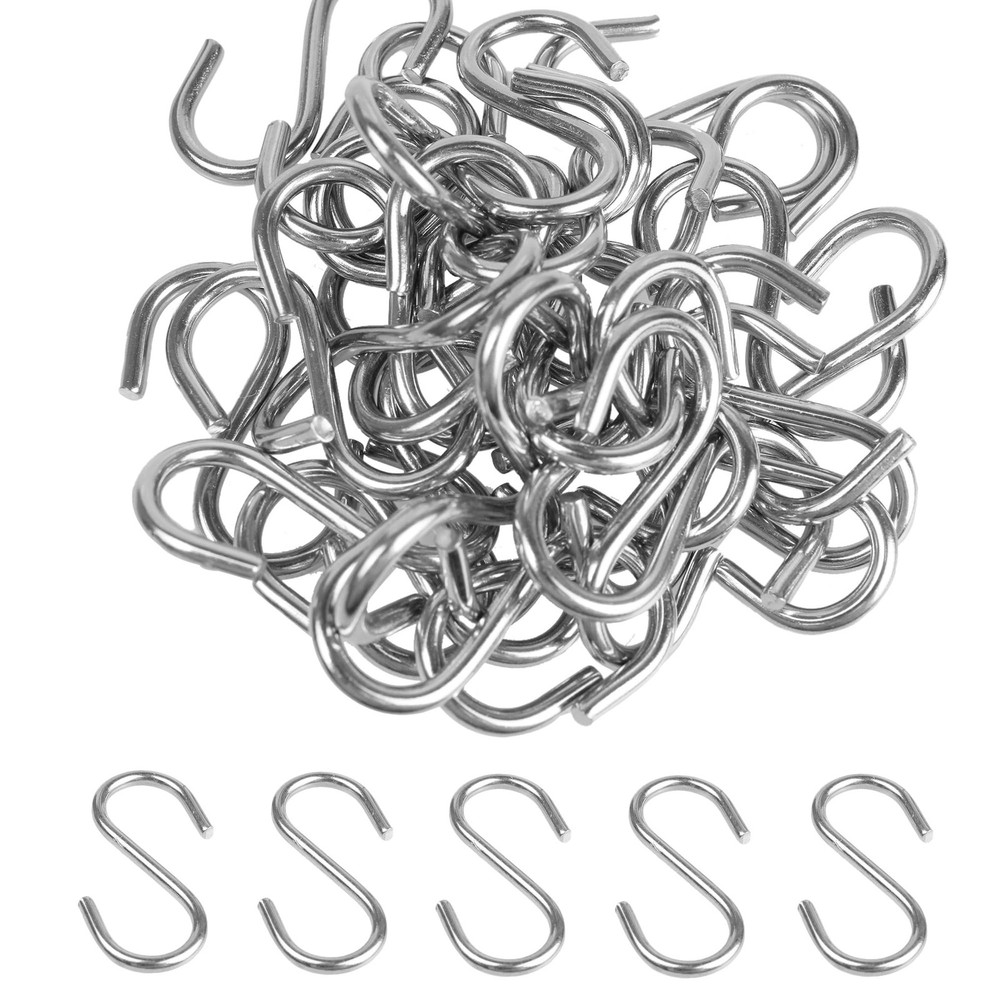 48PCS 1.2 Inch 304 Stainless Steel S Hooks, Heavy Duty M2 Hanging Hooks Mini …