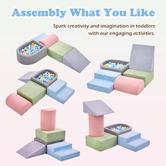 Soft Foam Climbing Blocks Set for Toddlers – 5-Piece Activity Play Set