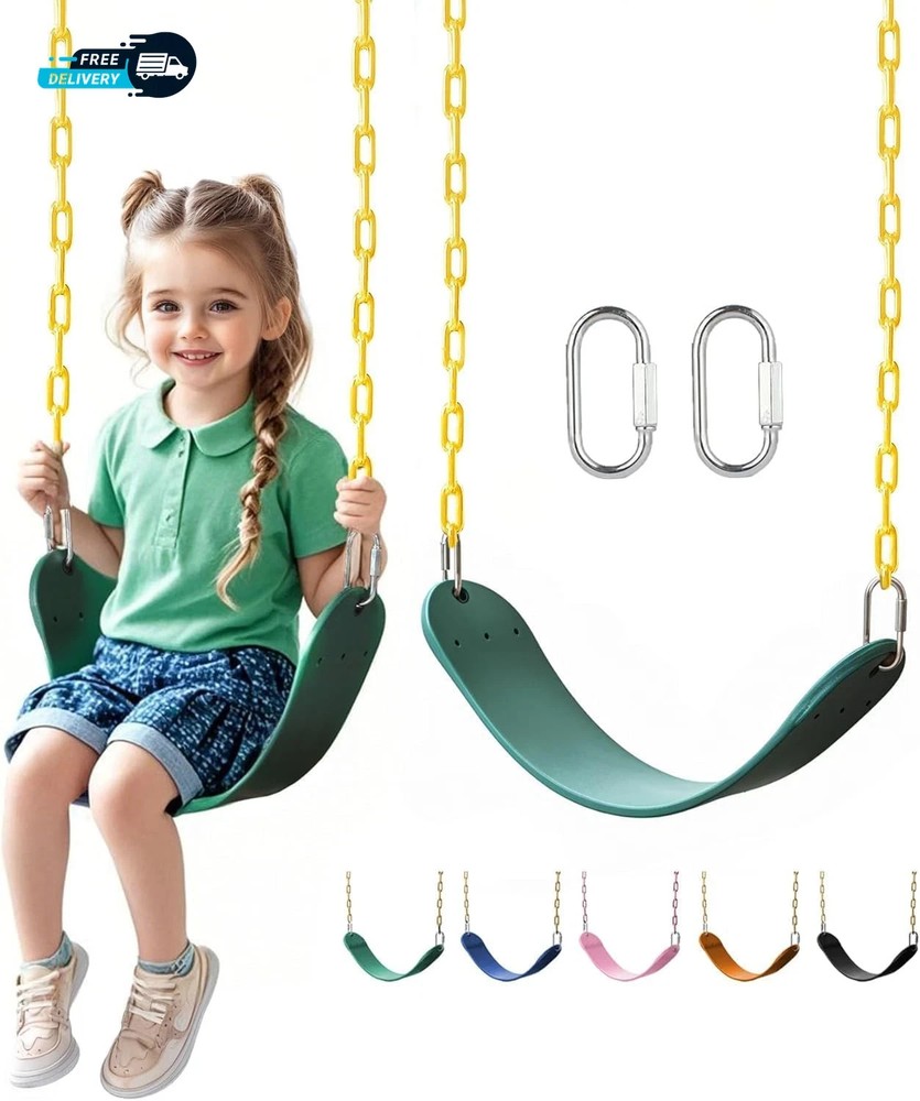 Heavy Duty Swing Seat Kids Swing with 66 Rust Resistant Chains