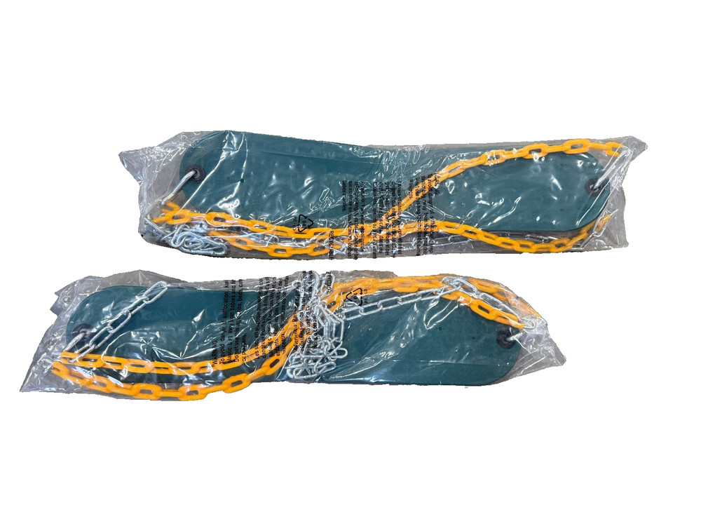 Jungle Gym Kingdom Swing Seats Replacement Heavy Duty Chains 2 Pack Green