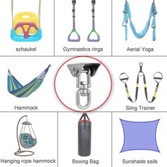 Heavy Duty Stainless Steel Hanging Kit Swing Hangers and Hammock Spring and S…