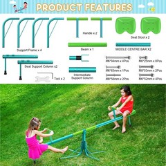 Seesaw Sit and Spin Teeter Totter 360 Swivel Kids Outside Toys Set Rotating NEW