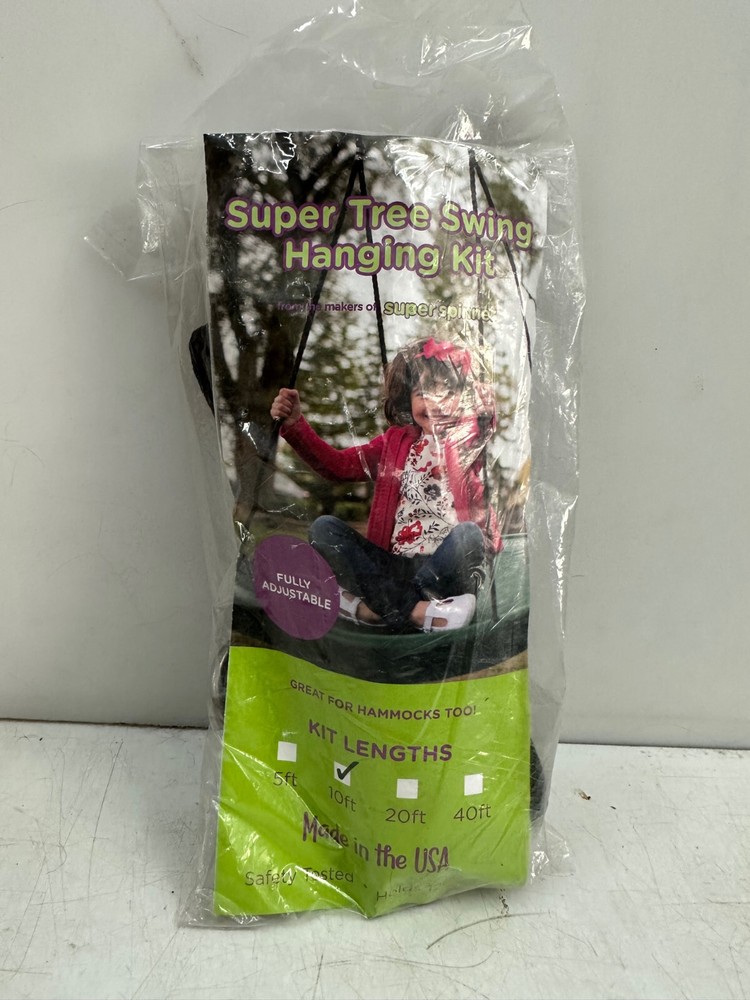Super Tree Swing Hanging Kit – 10ft Nylon Rope, Holds 1200lbs.
