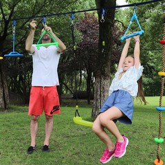 Rainbow Craft 3-Pack Ninja Wheel Obstacle for Kids – Swing Monkey Wheel for N…