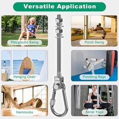 Swing Hangers 1500LB Capacity 7″ X M2/5″ Stainless Steel for Wood/Steel Beam