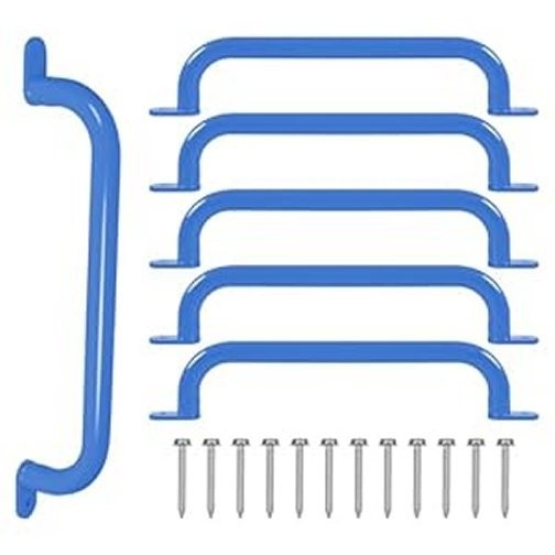 17 Inch Blue Metal Safety Handles for Playground 6 Pack – Swing Set Accessory
