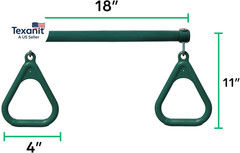 Swing Sets for Backyard, Monkey Bars & Swingset Accessories – Set Includes 18″ T