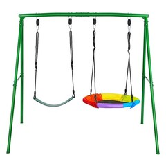 VEVOR Swing Set for Backyard Swingset Outdoor for Kids 2 Seats A-Frame Stand