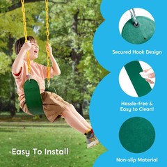 3 Pack Assorted Swing Set, Including 1 Gym Rings Trapeze Bar and 2 Pcs Swings…