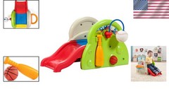 Toddler Sports Activity Center in Durable Plastic – Indoor/Outdoor Slide Fun