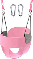 59 High Back Full Bucket Toddler Swing Seat with Heavy Duty Plastic Coated Chain