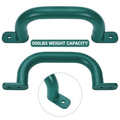 10” Green Playground Handles Safety Grab Bar Indoor & Outdoor 2pcs