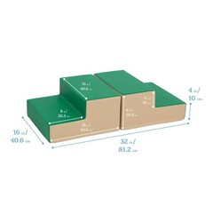 SoftZone Junior Mix n’ Match Step, Beginner Playset, Green, 2-Pack