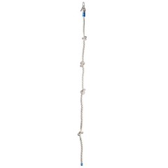 Climbing Rope for Kids, 8.2 FT Long with 4 Knotted Steps, Playground Grey