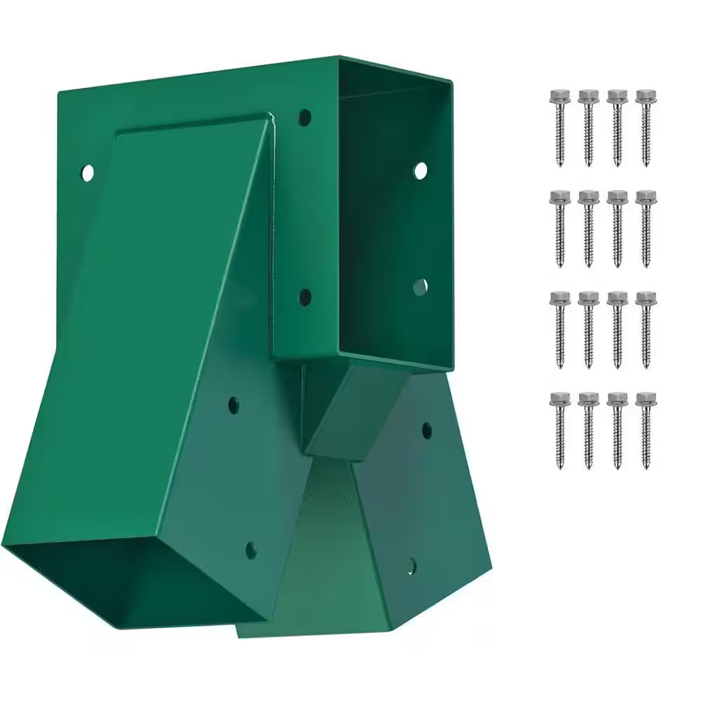 Green Heavy Duty Steel A-Frame Middle Swing Set Brackets with Mounting Hardware,