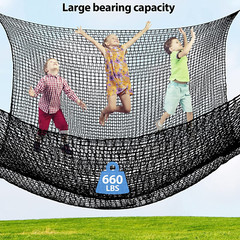6.5′ X 9.8′ Climbing Cargo Net Double Layers Playground Safety Net w/Storage Bag