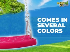 SWING SET STUFF INC. FLAT SEAT WITH 5.5 FT. UNCOATED CHAIN PINK toy kids 0309