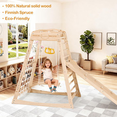 7-in-1 Indoor Jungle Gym for Toddlers – Climbing, Slide, Swing & More!