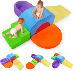 6-Piece Soft Foam Climbing Blocks for Toddlers & Babies – Indoor Baby Climbing T