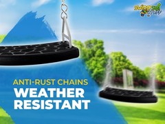 SWING SET STUFF INC. FLAT SEAT WITH 5.5 FT. UNCOATED CHAIN (BLACK) wooden 0309