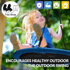 Saucer Tree Swing 40 Inch 600lb Weight Capacity with 2pcs Hanging Straps, 900…