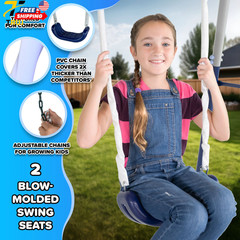Arcadia Metal Swing Set with Trapeze 2 Person Glider Swing Great for Kids 3-8
