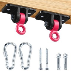 Heavy Duty Swing Hangers for Wooden Sets Playground Porch Indoor Black and Red