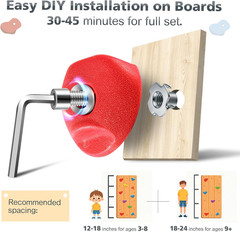 Climbing Holds Multi Size for Kids and Adults, Indoor Outdoor Rock Wall Grips