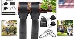 Versatile Tree Swing Kit: 5FT Straps, 2200LB Capacity, Ideal for Camping & Home